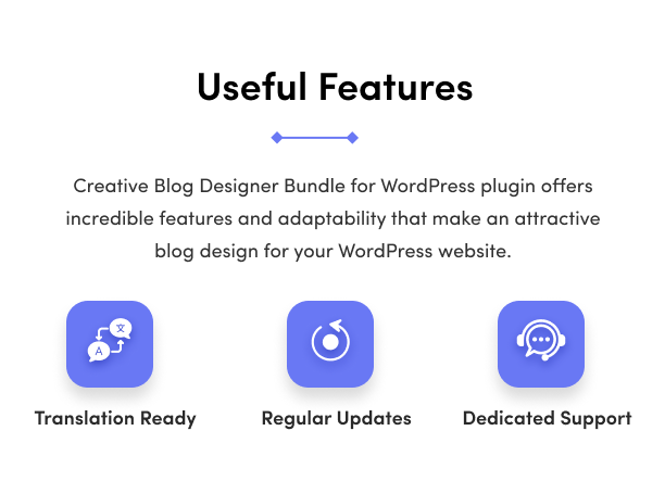Useful Features - Creative Blog Designer Bundle for WordPress
