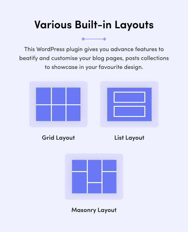 Various Built-in Layouts of Creative Blog Designer