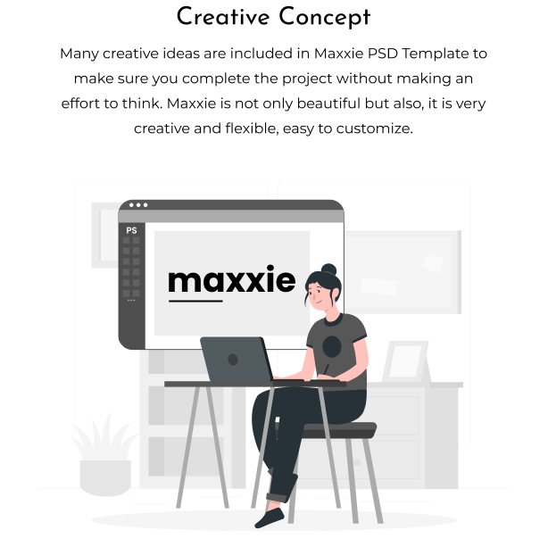 Creative Concept of Maxxie PSD Template