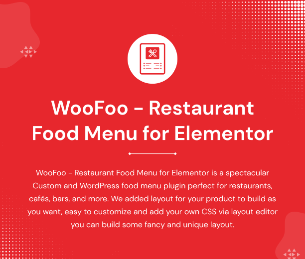 WooFoo - Restaurant Food Menu for Elementor WordPress Plugin