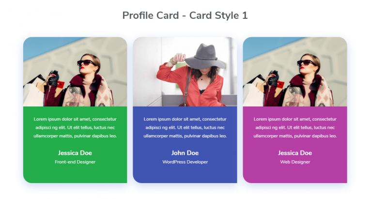 Profile Card - Card Style 1