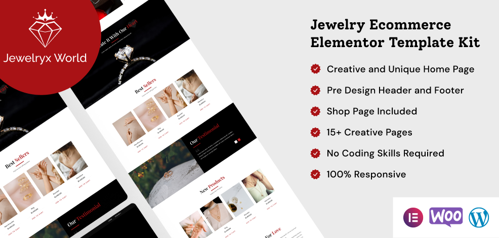 Jewelryx Elementor Kit Product Banner