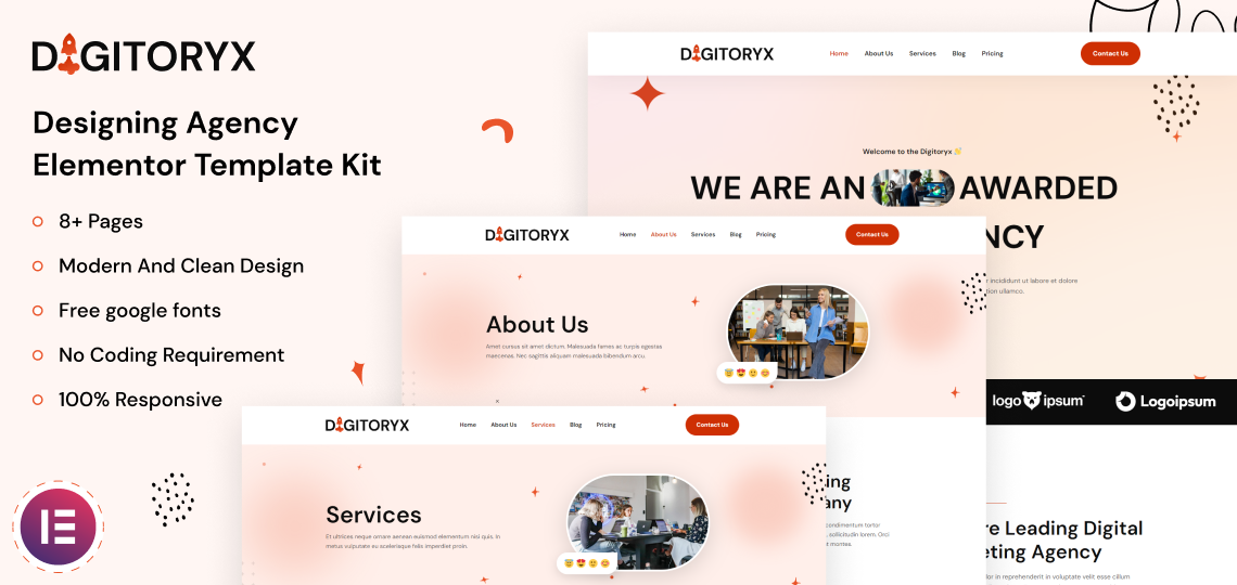 Digitoryx Elementor Kit Product Banner
